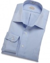 EAGLE Men's 100% Cotton Pinpoint Spread Collar Non Iron Long Sleeve Dress Shirt