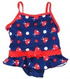 Pink Platinum Baby-Girls 12-24M Navy Blue Ladybugs UV Ptotection Swim Suit 1 Pc