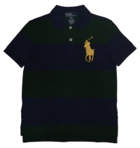 Polo Ralph Lauren Boy's Toddler Big Pony Striped Mesh Polo Shirt (3 / 3T, Fre...