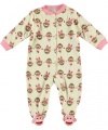 Sock Monkey Footied Sleeper by Baby Starters - Pink - 0-3 Mths