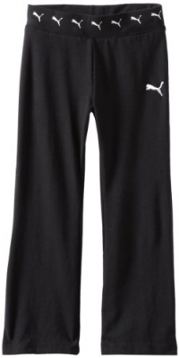 Puma Girl's 2-6X Little Yoga Pant, Black, 5