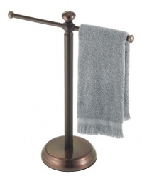 InterDesign York Metal Arm Towel Holder, Bronze