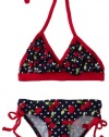 Pink Platinum Baby-Girls Infant Cherry Print 2 Piece Swimsuit, Navy, 18 Months