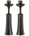 Transform darkness to light with Design with Light Classic candle holders from Dansk. Bronze-colored candlesticks mix elements of old and new for a look of sophistication in any setting.