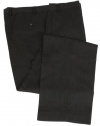 Ralph Lauren Mens Flat Front Charcoal Gray Flannel Wool Dress Pants