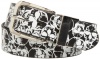 Levi's Boys 8-20 Reversible Skull Belt, Black/White, Large