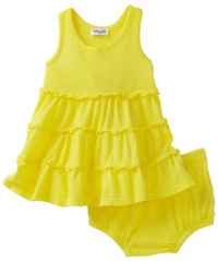 Splendid Littles Baby-girls Infant Tiered Dress and Bloomer, Lemoncello, 18-24 Months