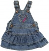 OshKosh Bgosh Baby Girls Tiered Denim Jumper, Size: 3T