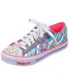 Skechers Panacea Twinkle Toe Sneakers (Girls Youth Sizes 11 - 3) - white/multi, 3 youth