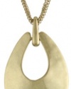 Kenneth Cole New York Gold Hammered Metal Pendant Necklace