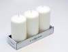 3 x 6 Pillar Candles (Bulk 12Pcs) White