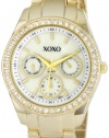 XOXO Women's XO5302A Rhinestone Accent Gold-Tone Bracelet Watch