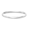 Sterling Silver Polished Guard and Hinge Bangle Bracelet