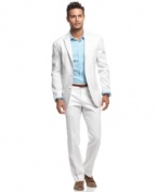 Get some lightweight style into your business wardrobe with this linen blazer from INC International Concepts.