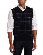 Geoffrey Beene Men's Squares Vest Sweater