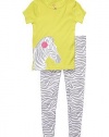 Carter's 2 Piece Set - Zebra With Flower - 3T