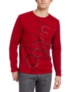 Calvin Klein Sportswear Men's Logo - Long Sleeve Crew Neck Heavy Weight Tee