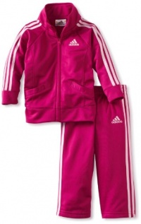 adidas Baby-girls Infant Basic Tricot Set, Dark red, 24 Months