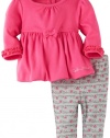 Calvin Klein Baby-girls Newborn Tunic with Legging, Pink, 6-9 Months