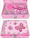 Pecoware / Trinket Box with Accessories & Lock, Fancy Butterfly