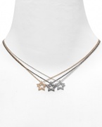 Shine on with this stone-embellished mini star pendant necklace from Crislu.