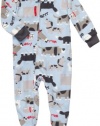 Carter's Boys Blue Dog Fleece Blanket Sleeper Footed Pajamas - 6 Months through 5T