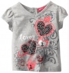 Baby Phat - Kids Baby-Girls Infant Love Print Tee, Heather Grey, 12