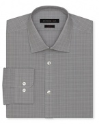 Fine cotton with a subtle check pattern gives your refined shirting wardrobe a little something extra for the work week.