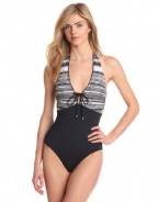 Calvin Klein Women's Wave Halter 1 Piece