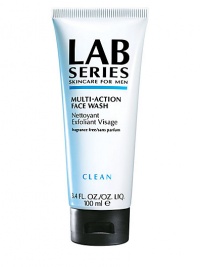 Foaming cream cleanser washes away dirt and grime for a brighter, healthier-looking appearance. Leaves skin clean, refreshed, conditioned. Gentle exfoliating beads help smooth dry, patchy skin. Helps control ashiness. Preps skin and beard for shaving. For normal/dry skin. 3.4 oz. 