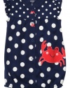 Carter's Anything but Crabby Romper (Sizes NB - 9M) - navy, 3 months