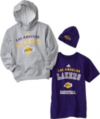 NBA Los Angeles Lakers Cap, Hoody & Tee, 3-Pack Set - R28E48La Youth