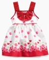 She'll be as sweet as cherry pie in this delightful sundress with matching bloomers from Nannette.