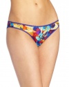 On Gossamer Women's Triple Twist Mesh Hip Bikini Underwear, Tropical Getaway, Medium