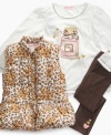 Wild print vest set for your sweet baby girl includes a top and leggings by Kids Headquarters.