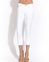 AG Adriano Goldschmied Premier Cuff Crop Jeans in White