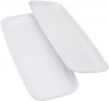 Mozaik Rectangle Platters, White, 2-Count Platters (Pack of 6)