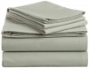 Pinzon Signature 190-Gram Cotton Velvet Flannel Queen Sheet Set, Sage Green