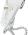 ProVersa JWM6CF Wall Mount Hair Dryer with 2-Speed and 3-Heat Settings, 1600-Watts, White Finish