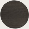 Couristan 1001/2000 Recife Saddle Stitch Black/Cocoa Rug, 7-Feet 6-Inch Round