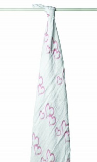 aden + anais Muslin Single Swaddle Wrap, Sweet Heart