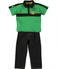 Akademiks Jeanius Knight 2-Piece Outfit (Sizes 2T- 4T) - green, 4t