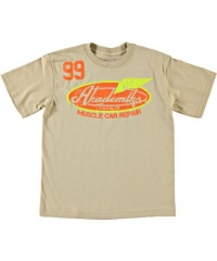 Akademiks Muscle Car Repair T-Shirt (Sizes 8 - 20) - khaki, 10 - 12