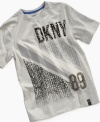 Fresh and always in style is this short sleeve t-shirt by DKNY. Makes a great gift.