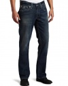 True Religion Men's Ricky Straight Jean, Blue, 32