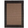 Couristan Recife Checkered Field Indoor/Outdoor Area Rug - Cocoa/Black Size - 7.6 ft. Round