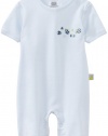 Noa Lily Baby-Boys Newborn Coverall with Turtle Embroidery, Blue, Newborn