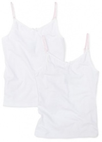 Calvin Klein Girls 2-6x 2 Pack Cami,White,XS(4/5)