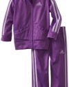 adidas Girls 2-6X ITB Iconic Tricot Set, Bright Violet, 3T