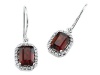 Genuine Garnet Earrings by Effy Collection® in 14 kt White Gold LIFETIME WARRANTY